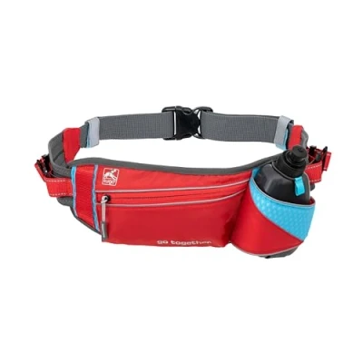 Image of Kurgo Hands Free Dog Running Belt, Lead Waist Belt For Walking Dogs, Reflective, Adjustable, Includes Water Bottle, and Hiking, On Trail
