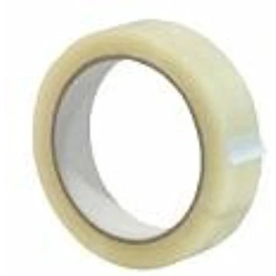 Image of 6 ROLLS OF 25mm WIDE CLEAR TAPE LARGE SIZE 1 INCH x 66 METRES PER ROLL 66m BOX SEALING PACKING MAILING POSTAL POSTAGE PACKAGING PARCEL