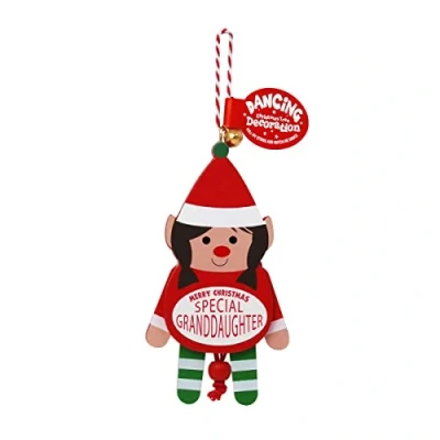 Image of History &amp; Heraldry Personalised Dancing Christmas tree Decorations (Special Granddaughter)