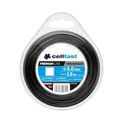 Image of Cellfast Trimmer line Premium Square 3.0mm x 15m, Reinforced with Aluminum Particles, 35 046