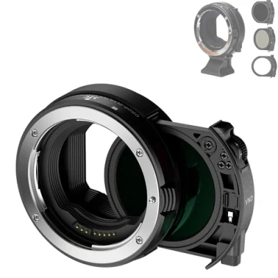 Image of JJC Camera Lens Mount Adapter Replaces for Canon Drop In filter EF EOS R with C PL+NDV insertion EF/EF S to RF R10 R7 RP R5 R6