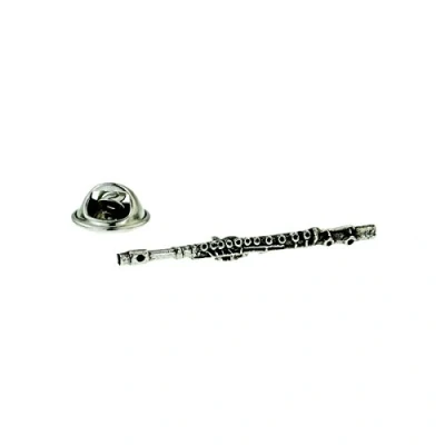 Image of Flute English Pewter Lapel Pin Badge