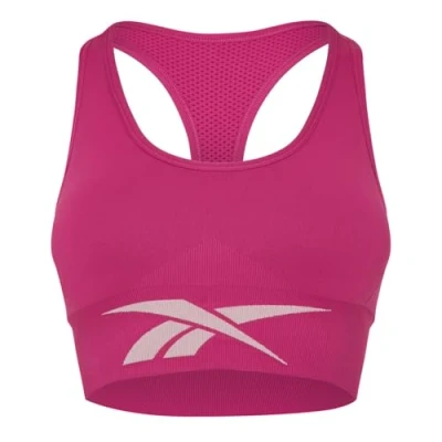 Image of Reebok Women&#039;s Workout Ready Seamless Sports Bra, Semi Proud Pink, S UK