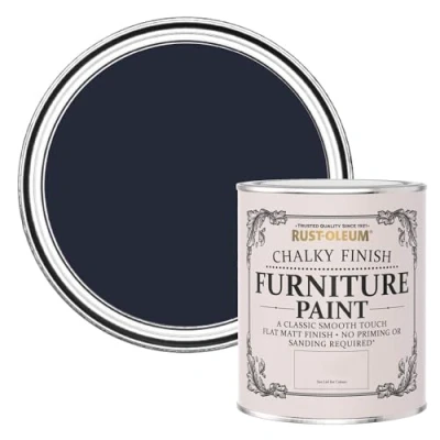 Image of Rust Oleum Blue Upcycled Furniture Paint in Chalky Finish Odyssey 750ml