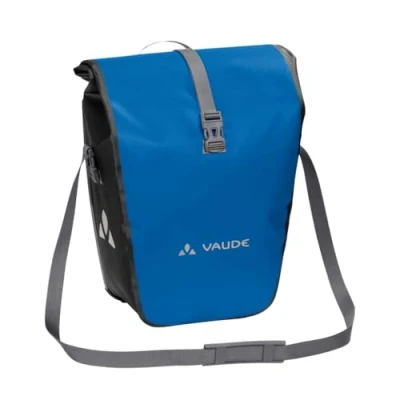 Image of VAUDE Bike Pannier Bag Aqua Back Single 1 x 24 L in Blue, Waterproof Rear Pannier, for Bicycles, Easy Attachment Made Germany