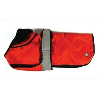 Image of Danish Design 2 in 1 Ultimate Orange Dot Removable Padding Lightweight Dog/Puppy Coat 26 Inch 65 cm