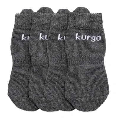 Image of Kurgo Blaze Dog Socks, Pet Socks for Outdoors, Stretch Shoes, Grey Small