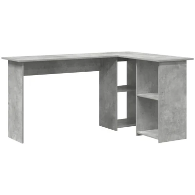 Image of vidaXL Concrete grey Computer Desk Particle board
