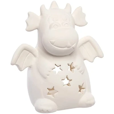 Image of Baker Ross Dragon Ceramic Tealight Holders Box of 3, Chinese New Year Crafts for Kids (FC220)