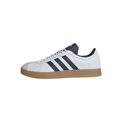 Image of adidas Men's VL Court Base Shoes, FTWR White/Dark Blue/Orbit Grey, 4 UK