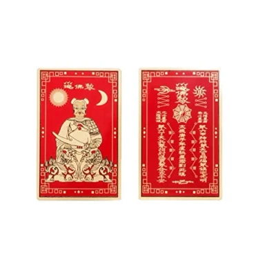 Image of DMtse Chinese Feng Shui Tai Sui Amulet Card For Good Luck Wealth Success and Protection