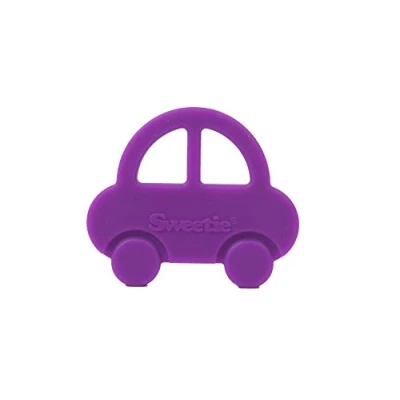Image of Sweetie Teether Car Toys Silicone Teething for Babies Baby (Purple)
