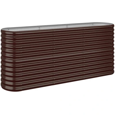 Image of vidaXL Garden Raised Bed Powder coated Steel 152x40x68 cm Brown
