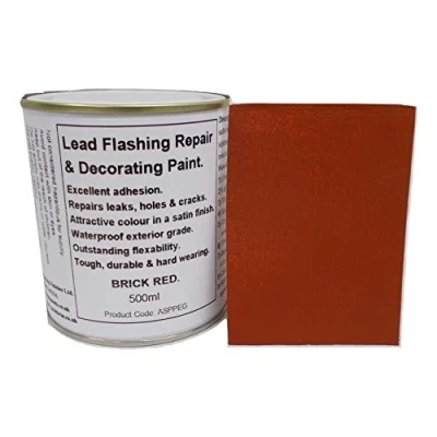 Image of 1 x 500ml Brick Red. Lead Flashing/Roof Repair &amp; Decorative Paint.