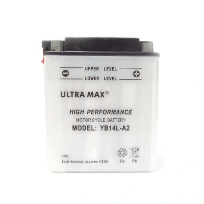 Image of Genuine UltraMax YB14L A2, 12V 14AH 160 CCA Motorbike Motorcycle Battery