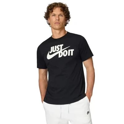 Image of Nike Sportswear TEE JUST DO IT Print Tshirt, Men&#039;s, Size: 3XL, Black/white
