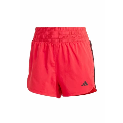 Image of adidas Performance Pacer Stripes HIGH RISE Sports shorts Pure ruby white, Women&#039;s, Size: XXSx3&quot;, white