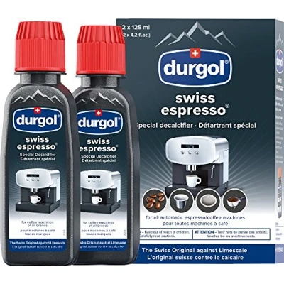 Image of Durgol Descaler for Coffee Machines, Swiss Espresso Special Liquid Compatible with All Makers, 2x125 millilitres