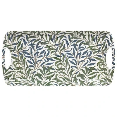 Image of Lesser &amp; Pavey Melamine Medium Serving Tray Durable Platter Willow Bough Nature Leaf Foliage
