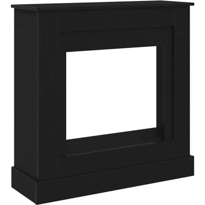Image of vidaXL Fireplace Surround Black Oak 90x30x90 cm Engineered Wood