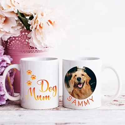 Image of Personalised Dog Mug (11oz White Ceramic) Mum