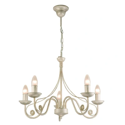 Image of Donato Chandeliers With Fabric Shades, White, 5x E14