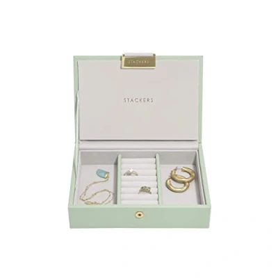 Image of Stackers Sage Green Mini Jewellery Box Lid