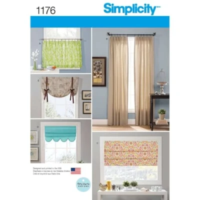 Image of Simplicity 1176, Sewing Pattern Template, Paper, White, OS (ONE Size)