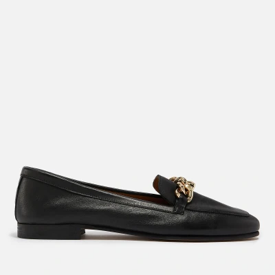 Image of Dune London Women&#039;s Goldsmith Chain Embellished Leather Loafers UK 8