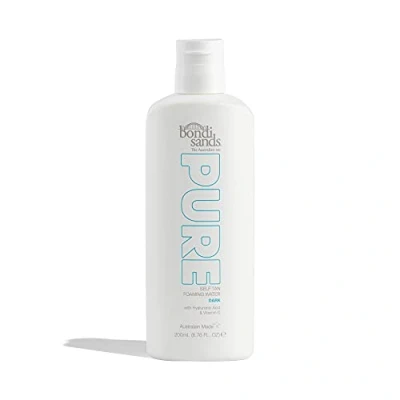 Image of Bondi Sands PURE Dark Self Tanning Foaming Water Hydrating Formula Gives a Natural, Flawless Tan, Enriched with Hyaluronic Acid and Vitamins C + E, Vegan Cruelty Free 200 mL/6.76 Oz