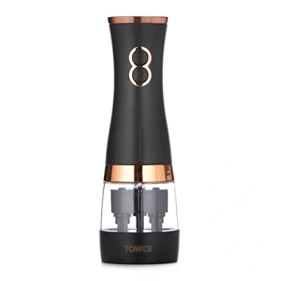 Image of Tower Cavaletto Duo Salt and Pepper Mill Black Rose Gold