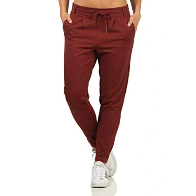 Image of ONLY Women&#039;s ONLPOPTRASH Life Easy COL Pant PNT NOOS Trousers, Fired Brick, S/30