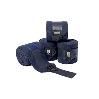 Image of Rhone Polo Bandages in Vintage Navy with Zipped Case Soft Fleece Protection Wraps 3.8 m Long Pack of 4 Full