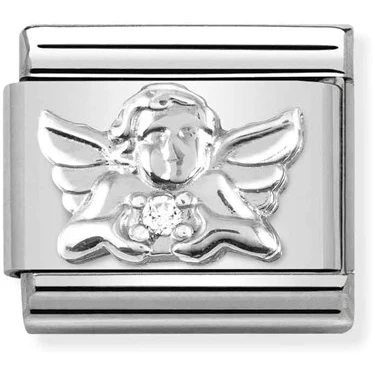 Image of Nomination Silver Angel Charm