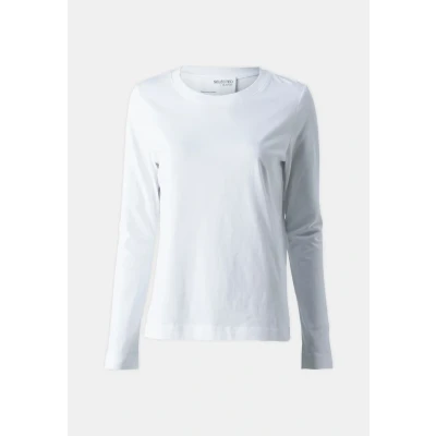 Image of SELECTED FEMME Women&#039;s Slfstandard Ls Tee Noos T Shirt, White, XS UK
