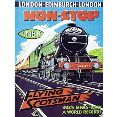 Image of Inga Flying Scotsman Metal Wall Art Tin Signss Sign 8x12 inches