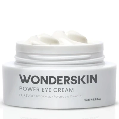 Image of Wonderskin Purevoc Eye Cream for Dark Circles and Puffiness 0.5 Oz Under Women Men with Mango &amp; Shea Butter, Squalane Fragrance Free Caffeine