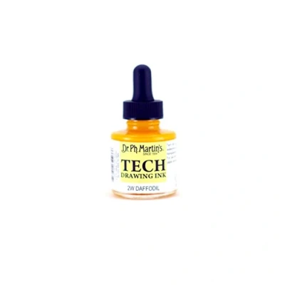 Image of Dr. Ph. Martin&#039;s TECH Drawing Ink, 1.0 oz, Daffodil (2W)