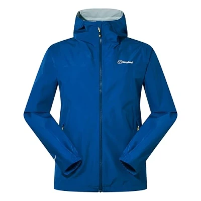 Image of Berghaus Men&#039;s Deluge Pro Waterproof Shell Jacket Adjustable Durable Coat Rain Protection, Electric Cobalt, S