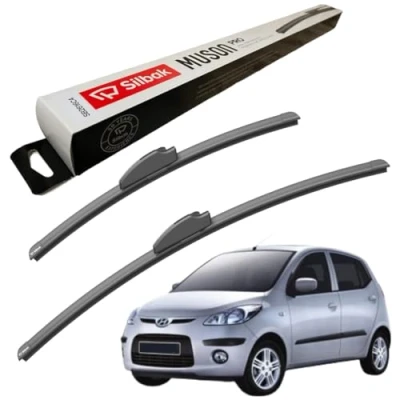 Image of Silbak Windscreen Wipers, fits for HYUNDAI I10 (10/2007 ONWARDS) Wiper Blades, 550mm/400mm, Muson