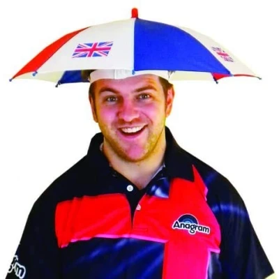 Image of amscan 994085 Britain Umbrella Hat One size fits 1 Pc, Red/White/Blue