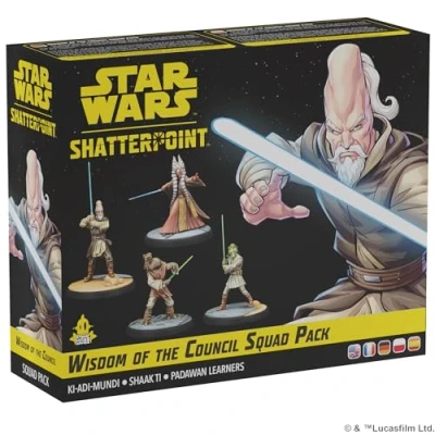 Image of ATOMIC MASS GAMES, Star Wars Shatterpoint: Wisdom of the Council Squad Pack, Tabletop Miniatures Game, Ages 14+, 2 Players, 90+ Minutes Playing Time