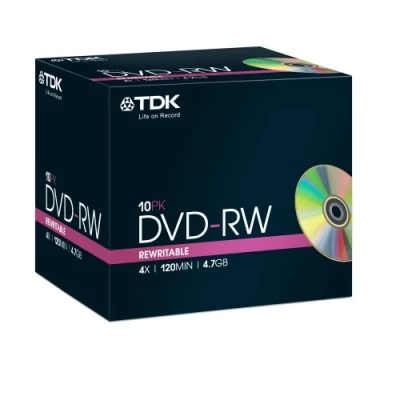 Image of TDK 10 x DVD RW 4.7 GB 10pc (S)