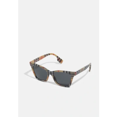 Image of Burberry ELSA Sunglasses, Women&#039;s, Size: 53, Beige/dark grey
