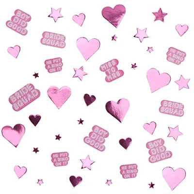 Image of Neviti 776001 Bride Squad Hen Party Table Scatters Confetti, Pink, 5 x 0.1