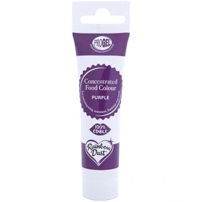 Image of Rainbow Dust ProGel Concentrated Food Colour, Purple Colouring Gel For Baking and Cake Decorating, 25g Tube