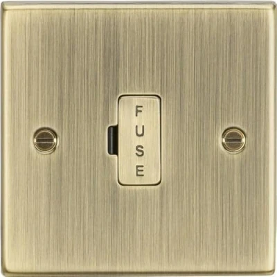 Image of KnightsBridge 13A Fused Spur Unit Square Edge Antique Brass