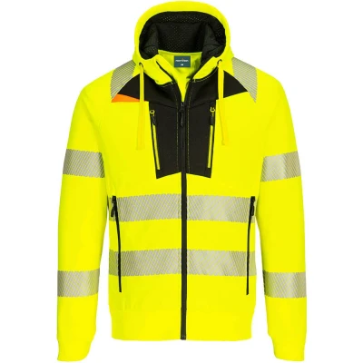 Image of Portwest DX4 Hi Vis Overhead Hoodie Yellow/Black 4XL