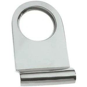 Image of Polished Chrome Victorian Rounded Yale Lock Surround / Door Pull (BC106)