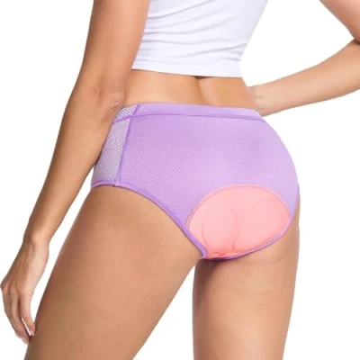 Image of MEETWEE Women&#039;s Cycling Underwear, Padded Bike Shorts with 3D Gel, Breathable and Quick Drying Underwear Black pink